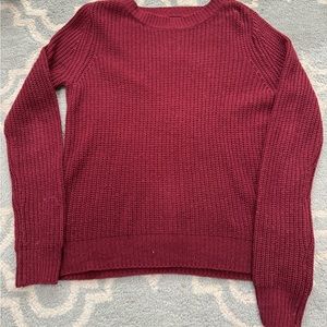 Jack by BB Dakota maroon open back sweater, size small